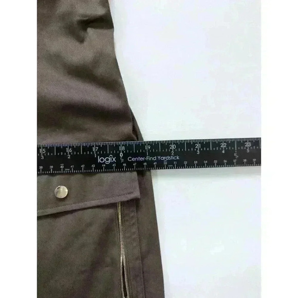 Etcetera Size 4 Bonvoyage Military Style Olive Green Snap Front Dress - Picture 9 of 11